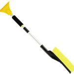SnoBrum Jr. Snow Removal Tool 27″ to 33.5″ with Extending Handle- Remove snow from vehicles and more without scratching