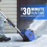 SOYUS Cordless Snow Shovel, 20V 10-Inch Cordless Snow Blower, Electric Snow Shovel with Adjustable Front Handle, Dust Bag, 4.0Ah Battery & Quick Charger Included