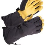 SKYDEER Waterproof Cold Weather Deerskin Leather Winter Skiing Gloves (SD8648T/XL)