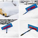 SNOBRUM – The Original Snow Remover for Cars and Trucks – 28 Inch Expandable Snow Brush for Car with Foam Head – Made in The USA, Push-Broom Design – No-Scratch Snow Removal for Vehicles
