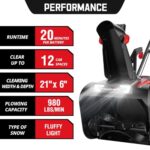 PowerSmart 40V Cordless Snow Blower 21-in Snow Blower Battery Powered, Battery and Charger Included, HB2421