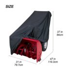 NKTM All Weather Two-Stage Snow Thrower Cover with Storage Bag (47″ L x 31″ H x 37″ W)
