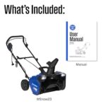 Westinghouse WSnow23 Walk Behind Corded Electric Snow Blower, Dual LED Lights, 23-inches Wide, 120V, 1800W, 15 Amp Motor