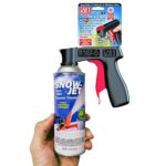 Global Climate Alliance Snow Jet Spray with Can Gun (Pack of 3) 11 oz Aerosol Cans – Non Stick Snow Spray for Shovels, Plows, Snowblowers – Universal Fit – Red Plastic Gun