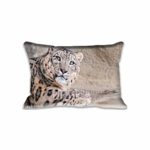 Caiemreo 16×24 Animals Printing Snow Leopard With Blue Eyes Pillow Cover with Zip Pillow Protector Rectangle Design for Home Decoration x24, Snow Leopard With Blue Eyes