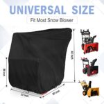Rilime Snow Blower Cover – Heavy Duty Snowblower Covers Waterproof ,Snow Thrower Cover Universal Fit for Most Two Stage Snowblower (50″ L X 32″ W X 40″ H)