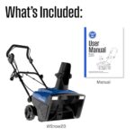 Westinghouse WSnow20 Walk Behind Corded Electric Snow Blower, Dual LED Lights, 20-inches Wide, 120V, 15 Amp, 1800 Watt Motor