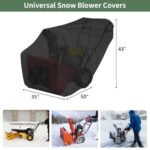 AKEfit Snow Blower Cover, 420D Snowblower Cover Waterproof Heavy Duty All Weather Outdoor Protection for Most Blower Winter,Snowblower Cover Design with Double Seam and Drawstring – 50x35x43In Black