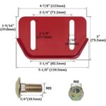 KOOTANS 1pair 784-5580 Snow Thrower Slide Plate Shoes Heavy Duty Metal Snow Blower Slide Skids Replace for MTD 784-5580-0637 Cub Cadet Yardman Troy Bilt Craftsman, for Stens 780-420 (Red)