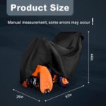 Snow Blower Thrower Cover Tarp,Universal Heavy Duty Two Stage Snowblower Cover Compatible with Ariens, EGO, Honda, Ryobi Cub Cadet, Troy Bilt, Snow Joe, Toro and PowerSmart Outdoor Snow Thrower Cover