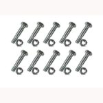 (10) Replacement Shear Pins w/Bolts Made to Fit Craftsman Snowblowers 88289