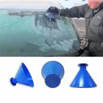 A Round Ice Scraper GoodLock Car Windshield Snow Removal Magic Cone-Shaped Ice Scraper Snow Shovel Tools