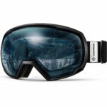 OutdoorMaster OTG Ski Goggles – Over Glasses Ski / Snowboard Goggles for Men, Women & Youth – 100% UV Protection (Black Frame + VLT 60% Light Blue Lens)