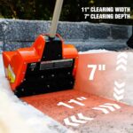 AIVOLT Electric Snow Shovel Cordless, 24V 4Ah Battery Powered Snow Thrower, 11″ x 7″ Clearing Path, 20′ Throwing Distance, Hand Held Snow Blower with Battery and Charger