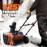 MAXLANDER Snow Blower Cordless, 40V 20-Inch Brushless Cordless Snow Blower with Dual LED Lights, 180° Rotating Chute, Electric Snow Blower Battery Powered?2 x 4.0Ah Batteries and Charger Included?