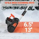 VOLTASK 24V 13-inch Cordless Snow Shovel with Directional Plate, Battery & Quick Charger Included