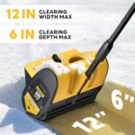 Alloyman 20V Cordless Snow Shovel, 12-Inch Electric Snow Blower with 2 x 4.0Ah Batteries & Charger, Battery-Powered Snow Removal with Directional Plate,16.5ft Throw Distance for Patio, Deck, Driveway