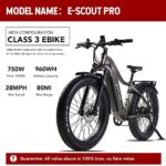 Electric Bike Adults, Young 750W Motor 80Miles Ebike, 48V 20Ah Removable Battery for LG Cells, 26” Fat Big Tire 28MPH Men Women Bicycle for Snow Beach Mountain Off Road Commuter (Matte Gun Metal)
