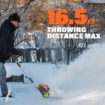 MAXLANDER Electric Snow Shovel Cordless, 20V 12-Inch Cordless Snow Blower, Battery Snow Shovel with Directional Plate and Adjustable Front Handle (4.0Ah Battery, Charger and Cover Included)