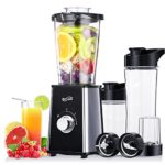 Housmile Smoothie Blender, 7-Piece Countertop Blender with 300 Watt Base, High-Speed Blender for Shakes and Smoothies & Ice