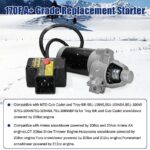 Saree JQ170 Electric Starter for Snowblower, Compatible with mtd cub ca-det Snowblower, Compatible with cub Cadet Troy bilt Snow Thrower, Compatible with 951-10645, 951-10645a, 751-10645, 751-10645a