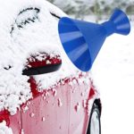 LIKECHEOME Round Ice Scraper Magic Cone-Shaped Car Windshield Ice Scraper, Magic Funnel Car Snow Removal Shovel Tool (Black 3 Pack)