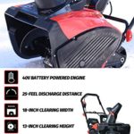 PowerSmart Snow Blower, 18-INCH Cordless Snow Blower, 40V 4.0 Ah Lithium-Ion Battery Powered Snow Blower, Electric Snow Thrower 180°Chute Rotation Up to 30-Feet, DB2401