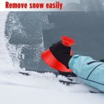 Eocean Ice Scraper, Cone-Shaped Car Snow Removal Shovel Tool, Magic Funnel Car Windshield Deicer 2 Pack (Red)