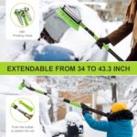 Yougfin 43″ Ice Scraper for Car Windshield, Snow Brush with Squeegee, 3 in 1 Snow Removal for Cars with Foam Grip and 180° Pivoting Brush Head for Auto Truck SUV