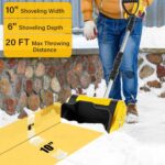 TAIRDA 10-Inch Snow Shovel for Dewalt 20v Battery(NO Battery), Cordless Electric Snow Shovel with 10in. Width, 6in. Depth, 20FT Throw Distance, Snow Blower Shovel for Patio Deck Driveway(Bare Tool)