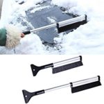 Fabal Extendable Car Auto Ice Scraper Shovel Snow Brush Removal Cleaning Tool (Multicolor)