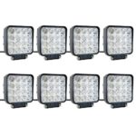 8 pcs one pack 48w 30 Degree LED flood Beam Lights Square Off-road bulb lamp light fog lighting exterior For Jeep Cabin/Boat/SUV/Truck/Car/ATV/Vehicles/automative/jeep/Marine