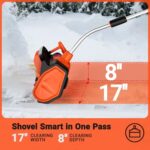 VOLTASK Cordless Snow Shovel, 48V | 17-Inch Cordless Snow Blower, Battery Snow Blower with Directional Plate (2 * 24V Battery & Dual Quick Charger Included)