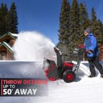 PowerSmart 24-Inch Self-Propelled Cordless Snow Blower Included Battery and Charger, 80-Volt, 2-Stage Snow Thrower with Steel Auger