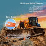 Doppy 2Pcs Tractor Bucket Protector, Ski Edge Protector, Bucket Edge Anti-Skid Device, for Snow Leaves Removal Spreading Gravel
